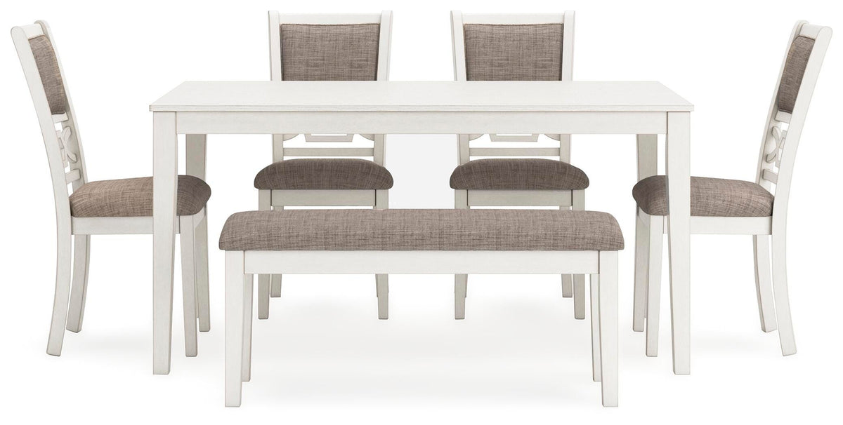Erinberg Dining Table and 4 Chairs and Bench (Set of 6) (D423-SI) - Image 2