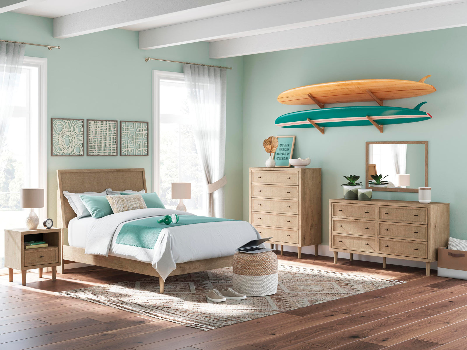 Cielden Panel Bed (Youth) - Two-tone  (B1199-SI) - Image 10