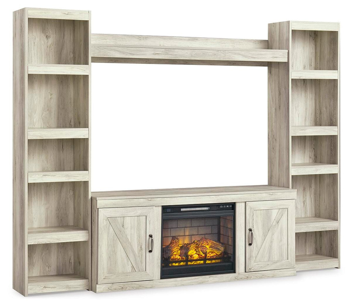 Bellaby 4-Piece Entertainment Center with Electric Fireplace (EW0331-SI)