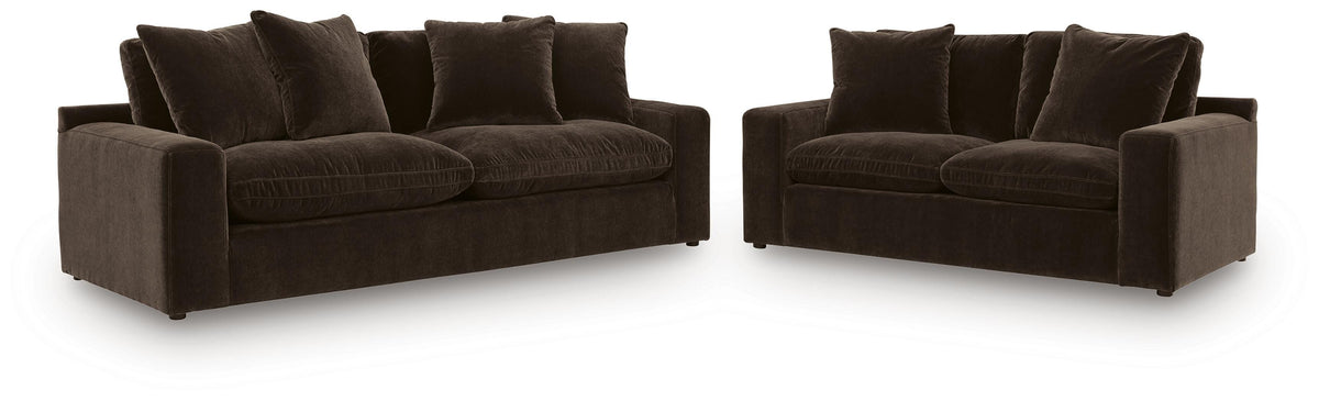Maxton Heights Sofa and Loveseat (67807-SI)