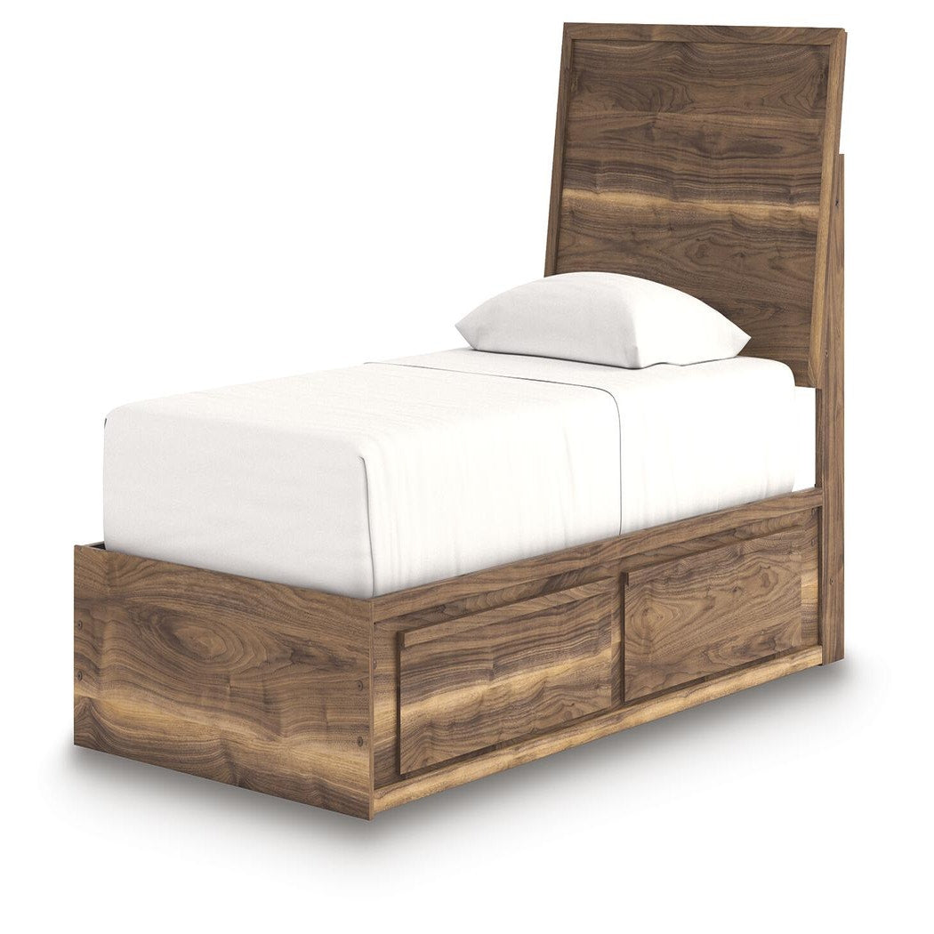 Chirason Twin Panel Bed with Storage, Dresser and Mirror (PCB3367-SI) - Image 15