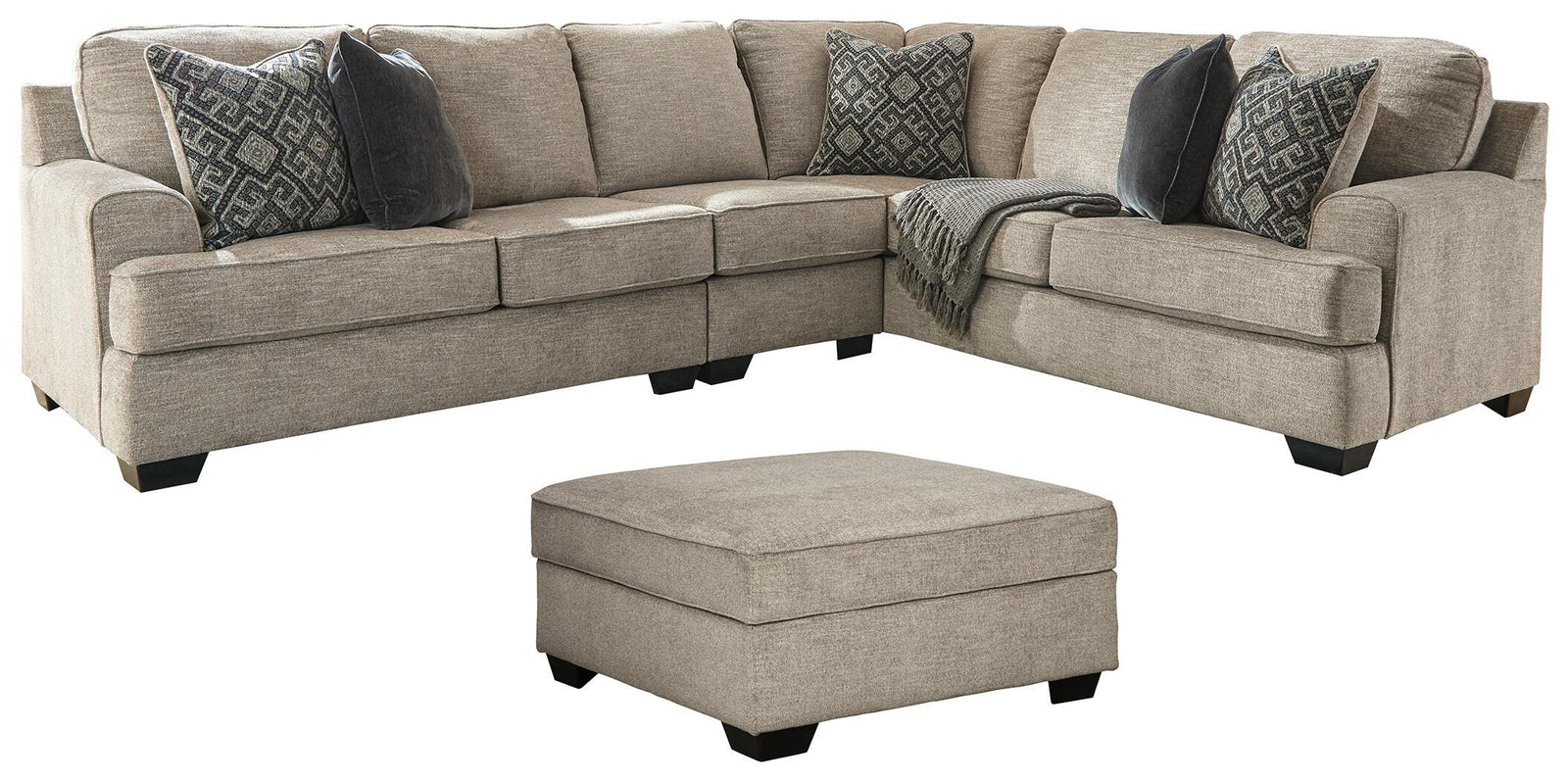 Bovarian 3-Piece Sectional with Ottoman (56103-SI) - Image 5