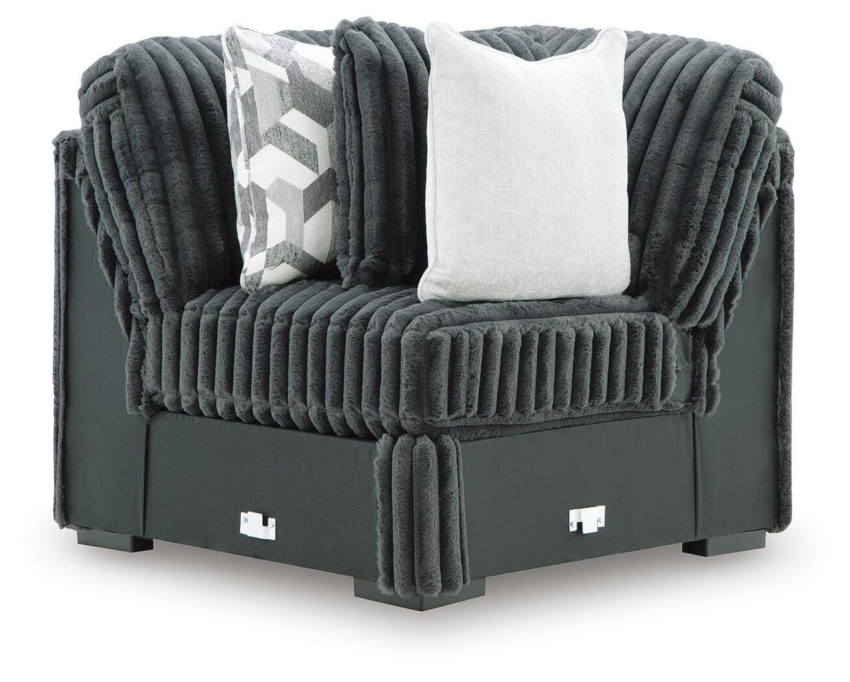 Midnight-Madness Right-Arm Facing Corner Chaise (98105-SI) - Image 5