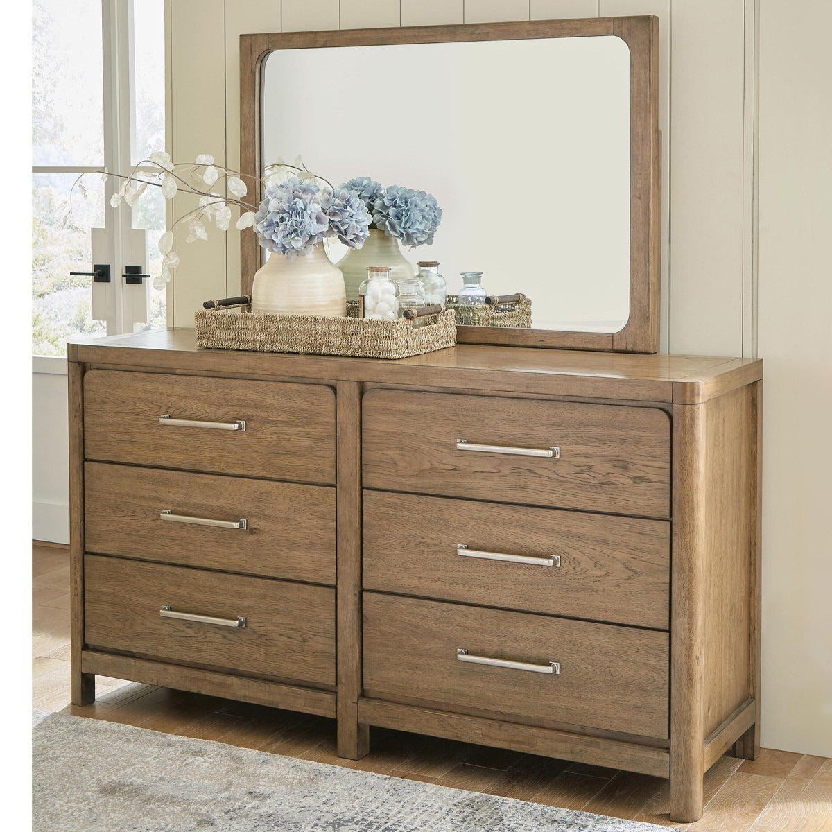Cabalynn Dresser and Mirror - Light Brown  (B974-SI) - Image 8