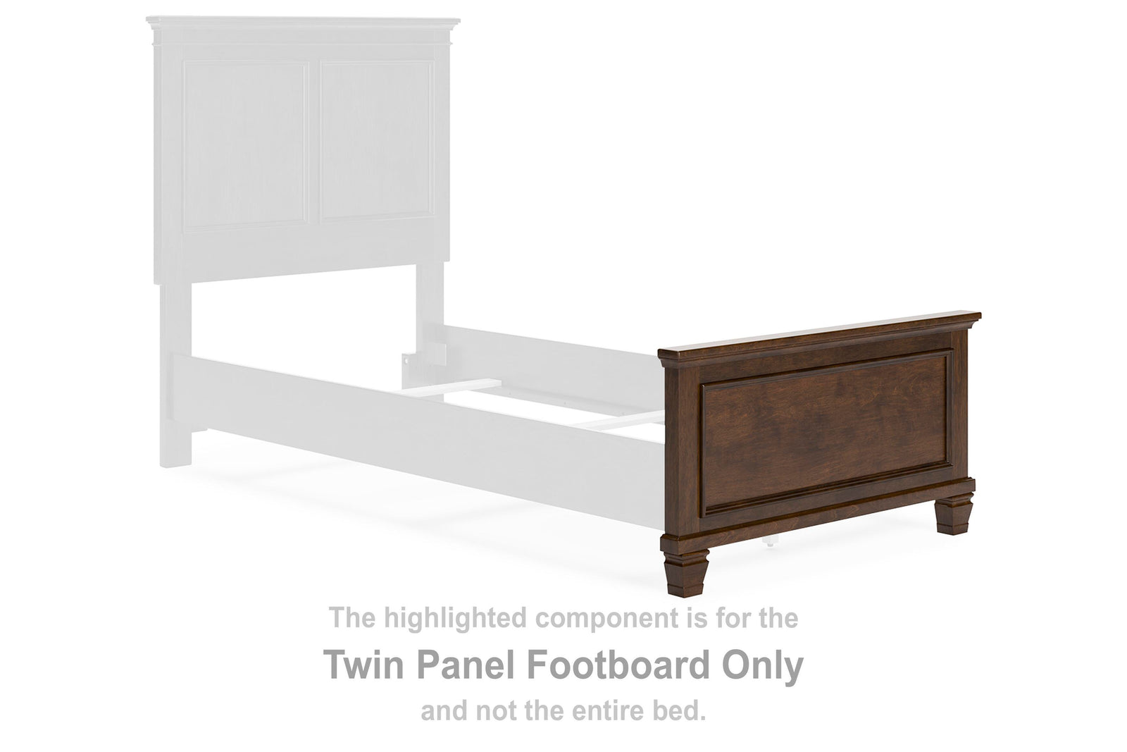 Danabrin Panel Footboard (Youth) - Brown  (B685-SI)