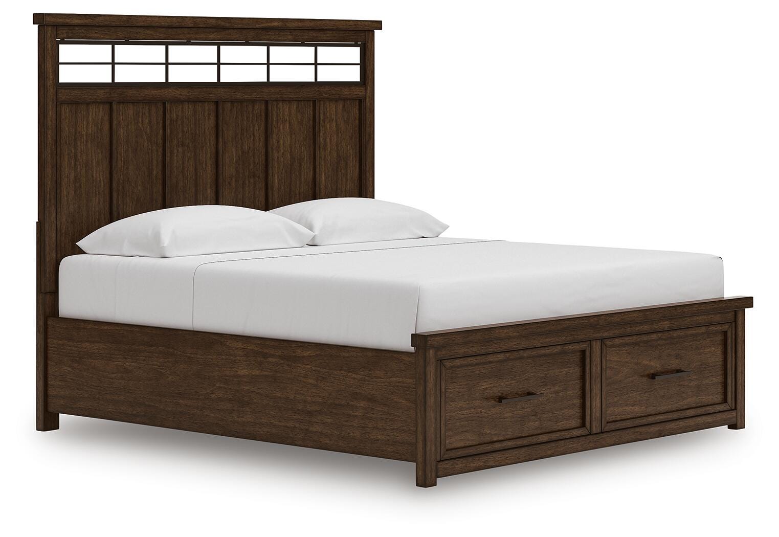 Taffenbrook Panel Storage Bed - Medium Brown  (B849-SI)