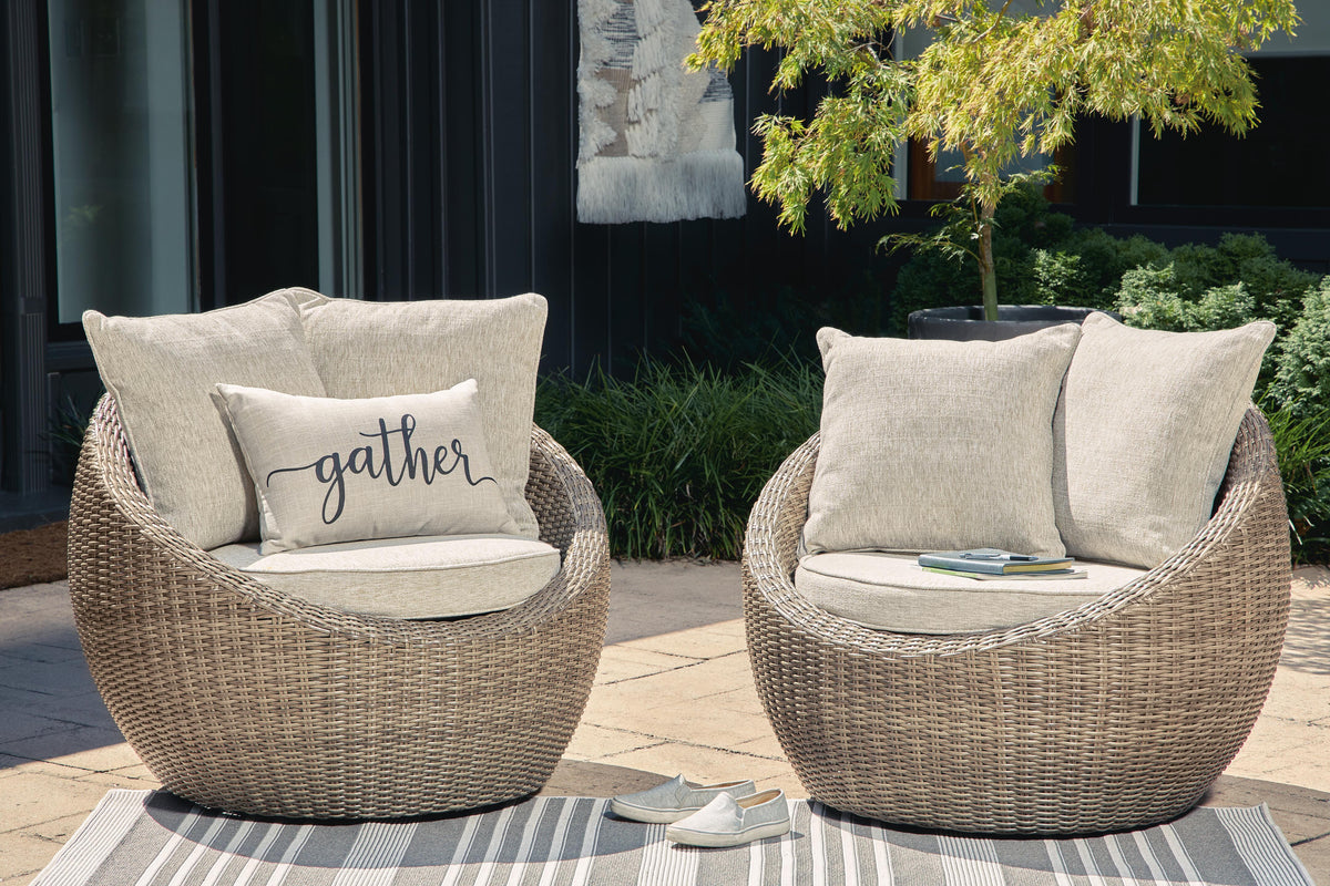 Danson Swivel Lounge with Cushion (Set of 2) (P505-SI) - Image 9