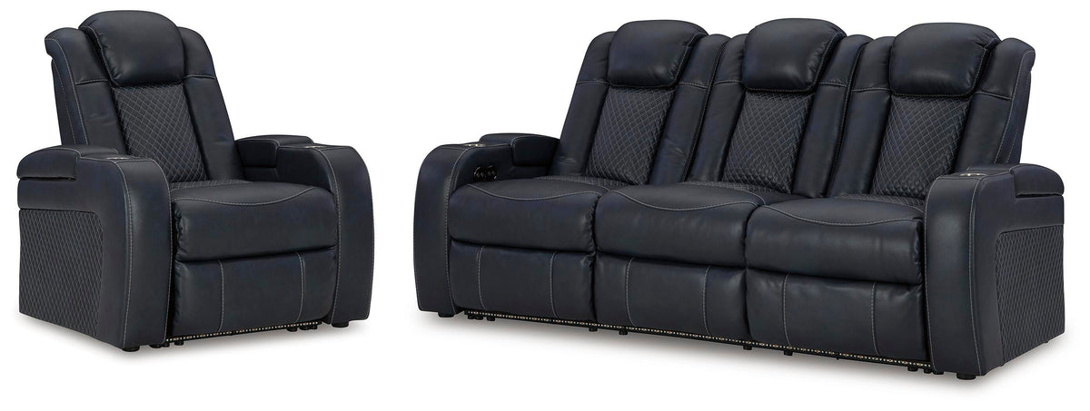 Fyne-Dyme Power Reclining Sofa and Power Recliner (36603-SI)