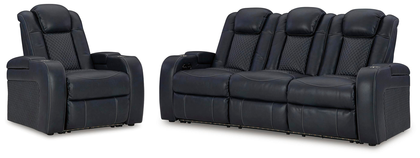 Fyne-Dyme Power Reclining Sofa and Power Recliner (36603-SI)