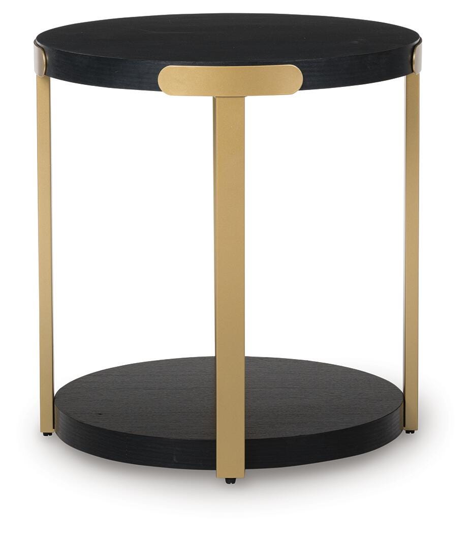 Shylore Table (Set of 3) - Black/Brass Finish  (T410-SI) - Image 7