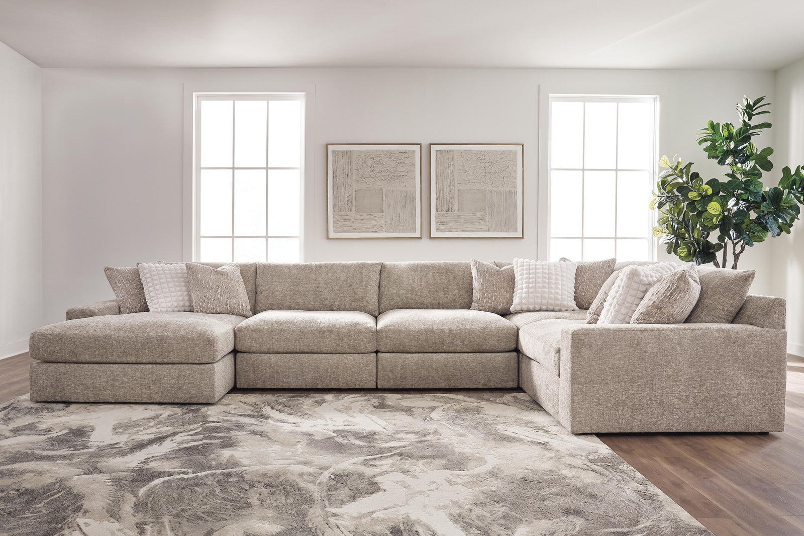 Nexora-Court 5-Piece Sectional with Chaise (PC68008-SI) - Image 2