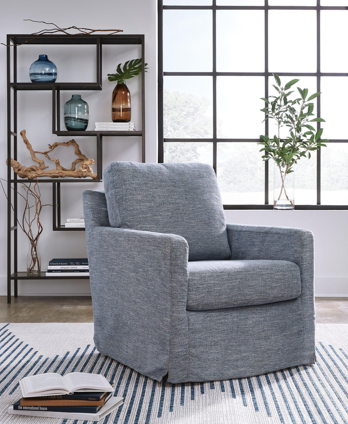 Nenana Next-Gen Nuvella Swivel Glider Accent Chair (A3000646-SI) - Image 5