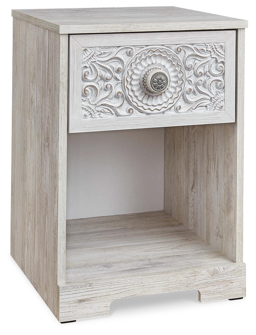 Paxberry Nightstand - Whitewash  (EB1811-SI) - Image 7