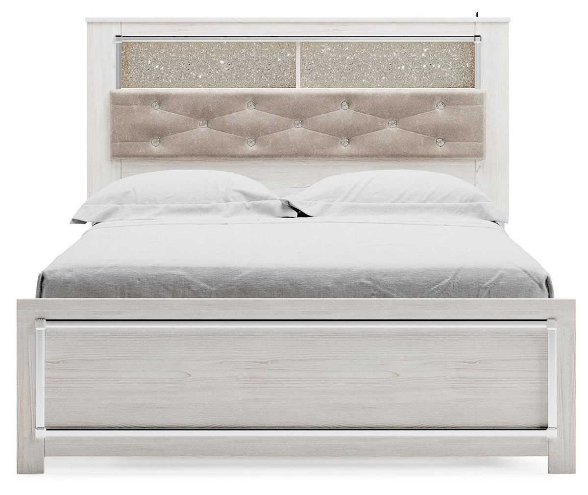 Altyra Panel Bookcase Bed - White  (B2640-SI) - Image 2