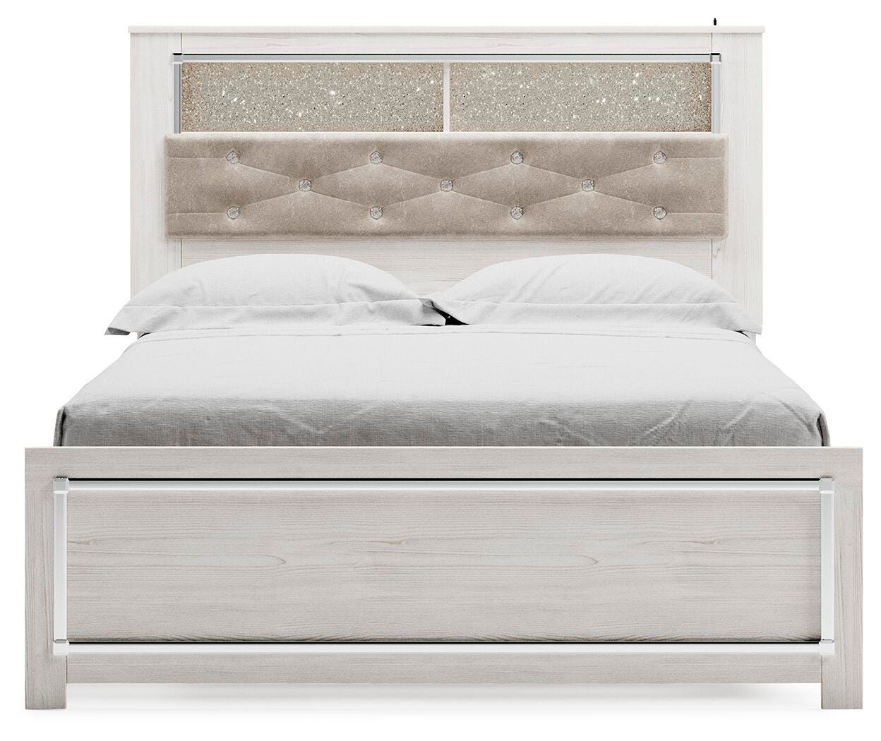 Altyra Panel Bookcase Bed - White  (B2640-SI) - Image 2