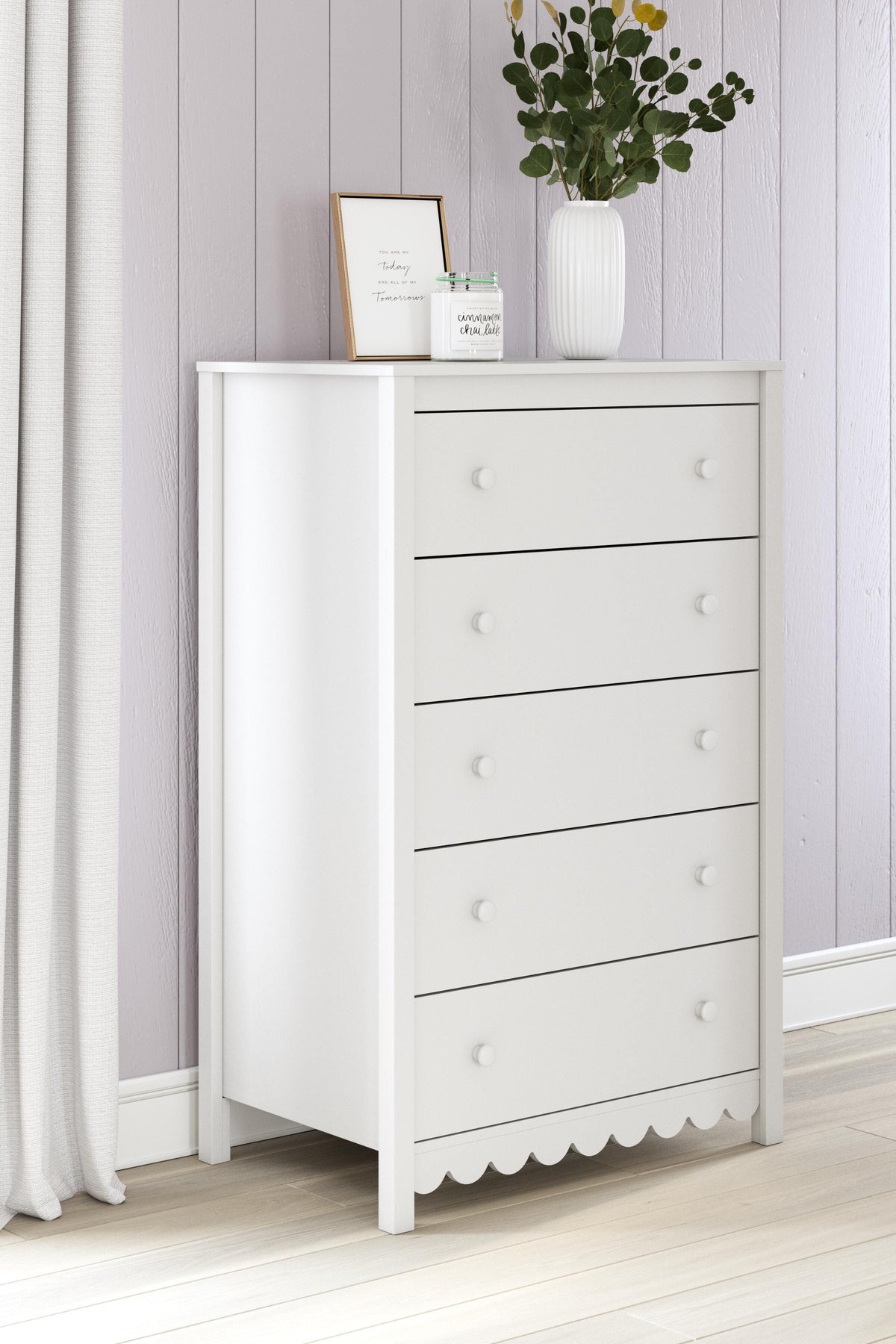 Hallityn Chest of Drawers (Youth) - White  (EB1810-SI) - Image 9