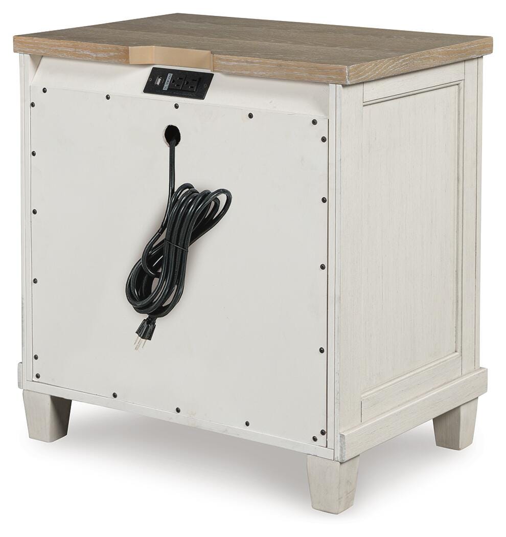 Shaybrock Nightstand - Antique White/Brown  (B683-SI) - Image 5