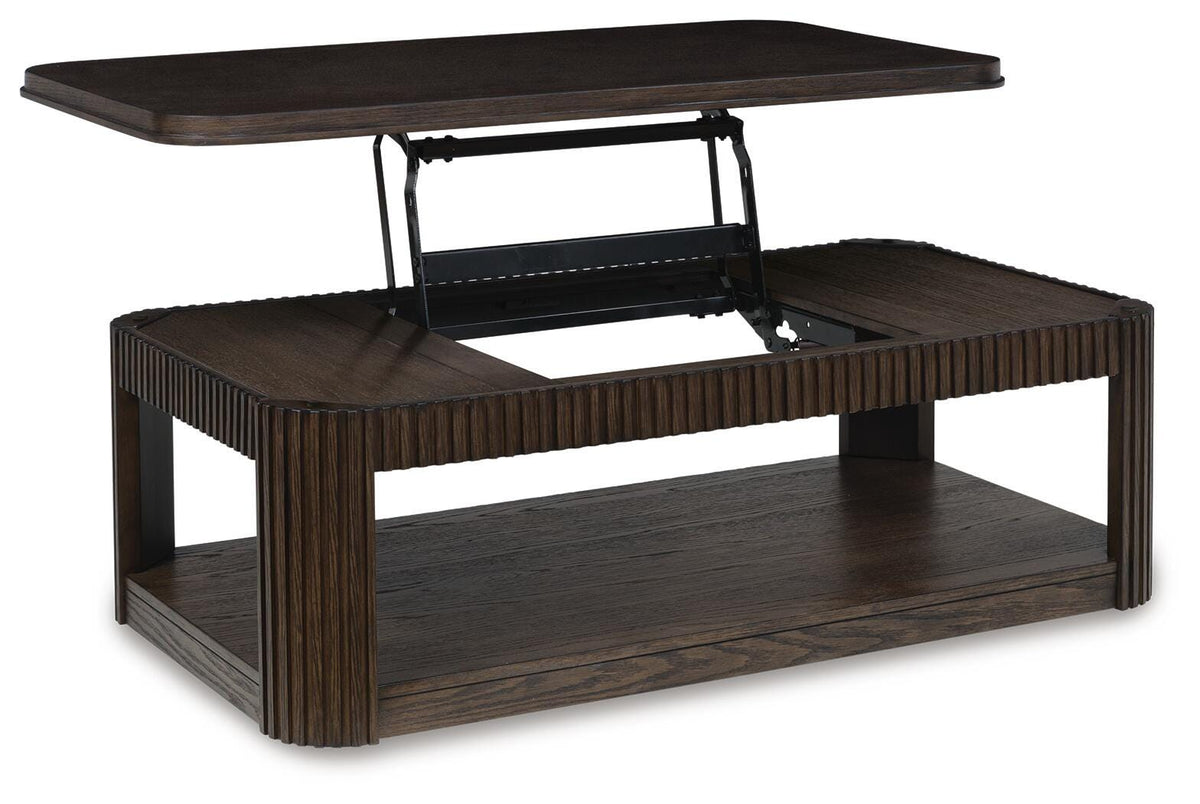 Carlibrie Lift-Top Coffee Table - Warm Brown  (T700-SI) - Image 3