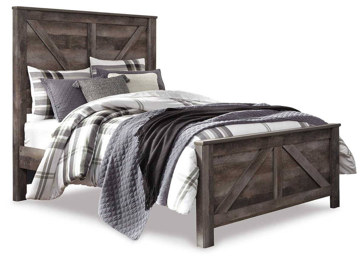 Wynnlow Crossbuck Panel Bed, Dresser, Mirror, and Nightstand - Gray  (B440-SI) - Image 3