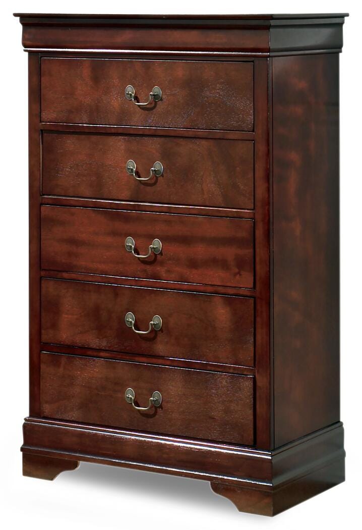 Alisdair Sleigh Bed, Dresser and Chest - Reddish Brown  (B376-SI) - Image 4