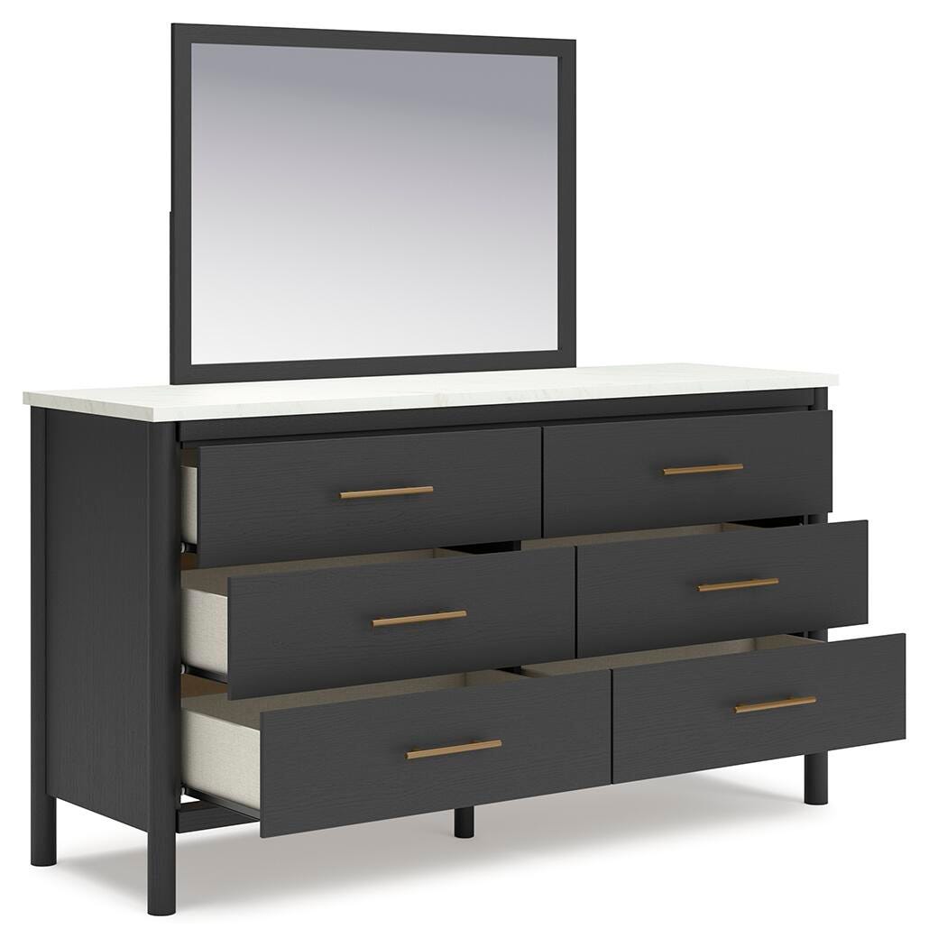 Cadmori Dresser and Mirror - Black/White  (B2616-SI) - Image 4