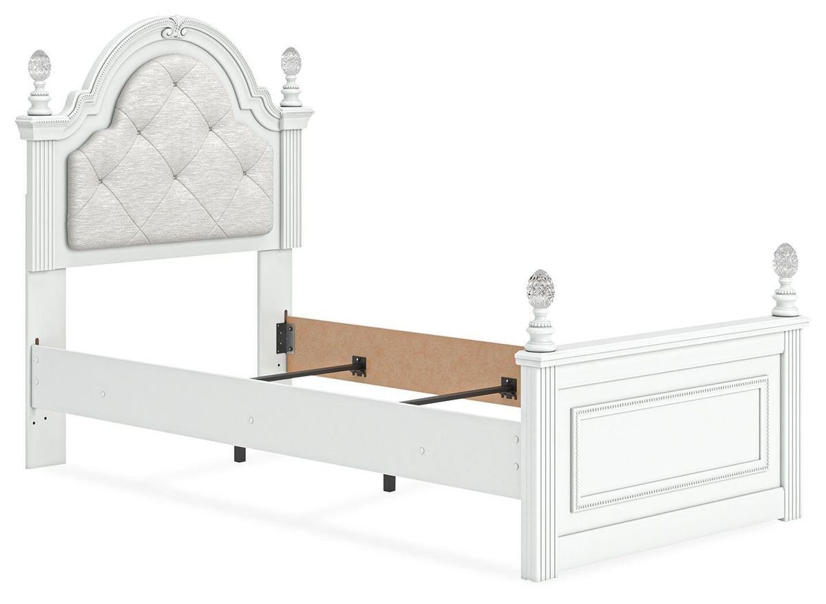 Kozlani Twin Upholstered Panel Bed, Dresser and Mirror (PCB1819-SI) - Image 8
