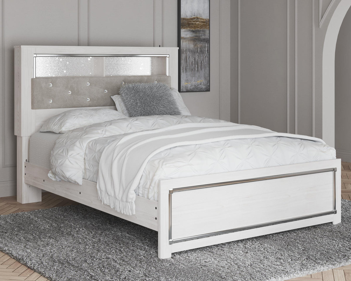Altyra Panel Bookcase Bed - White  (B2640-SI) - Image 2