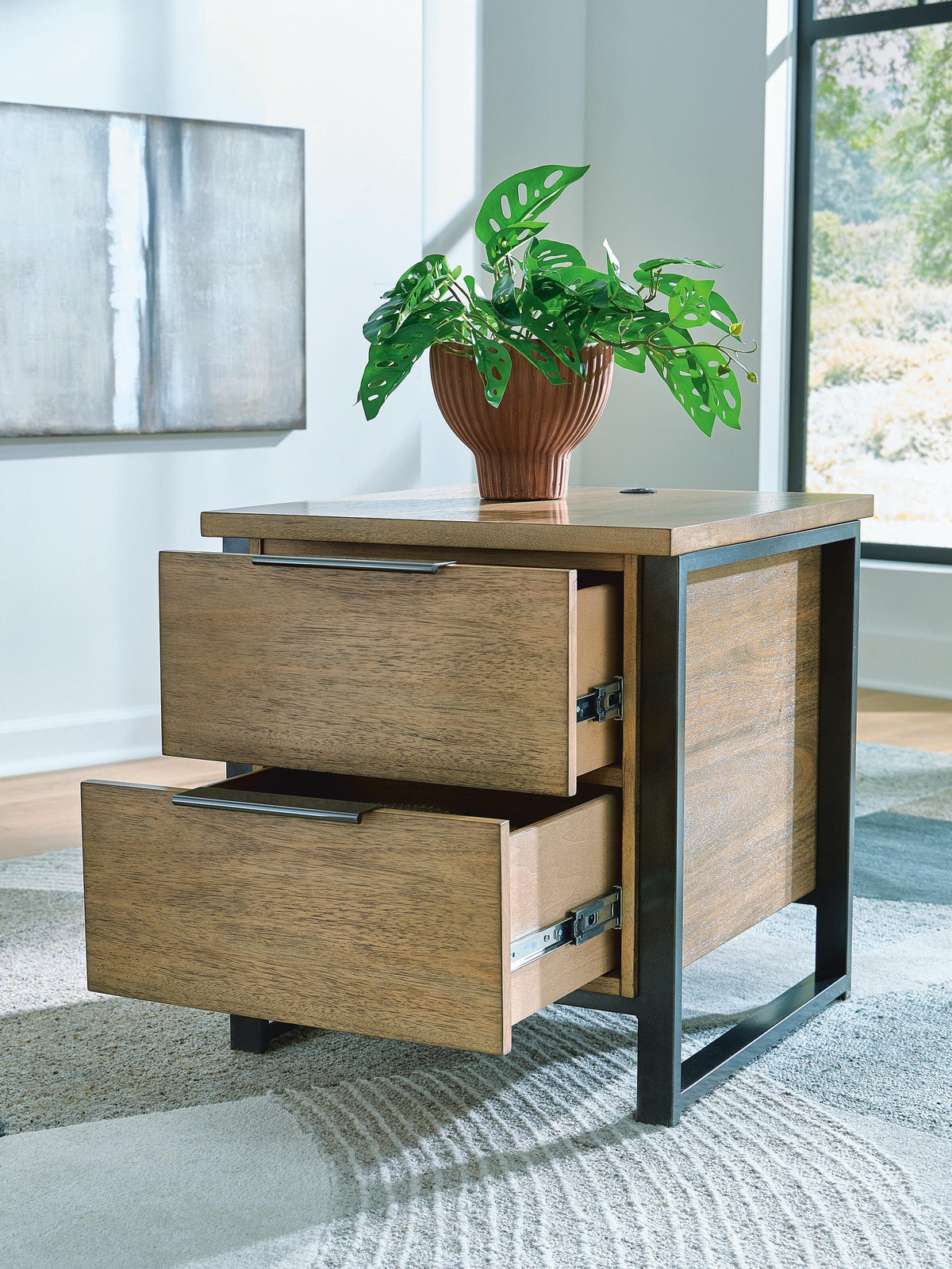 Montia End Table - Light Brown  (T602-SI) - Image 6