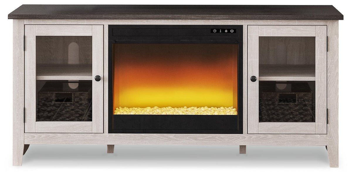 Dorrinson 60 TV Stand with Electric Fireplace (W287-SI)