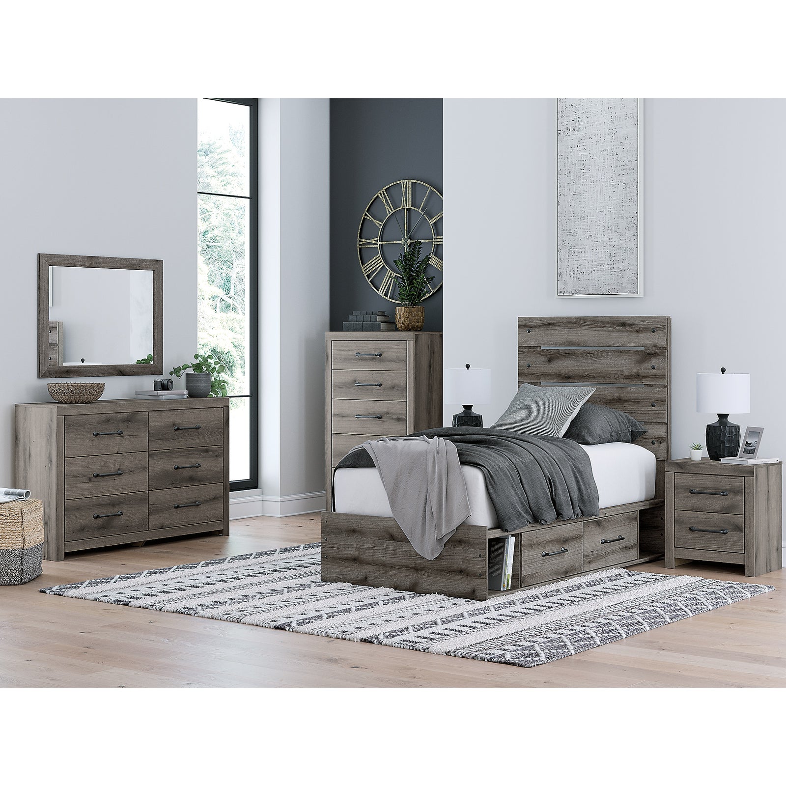 Graystorm Twin Panel Storage Bed (PCB2405-SI) - Image 11