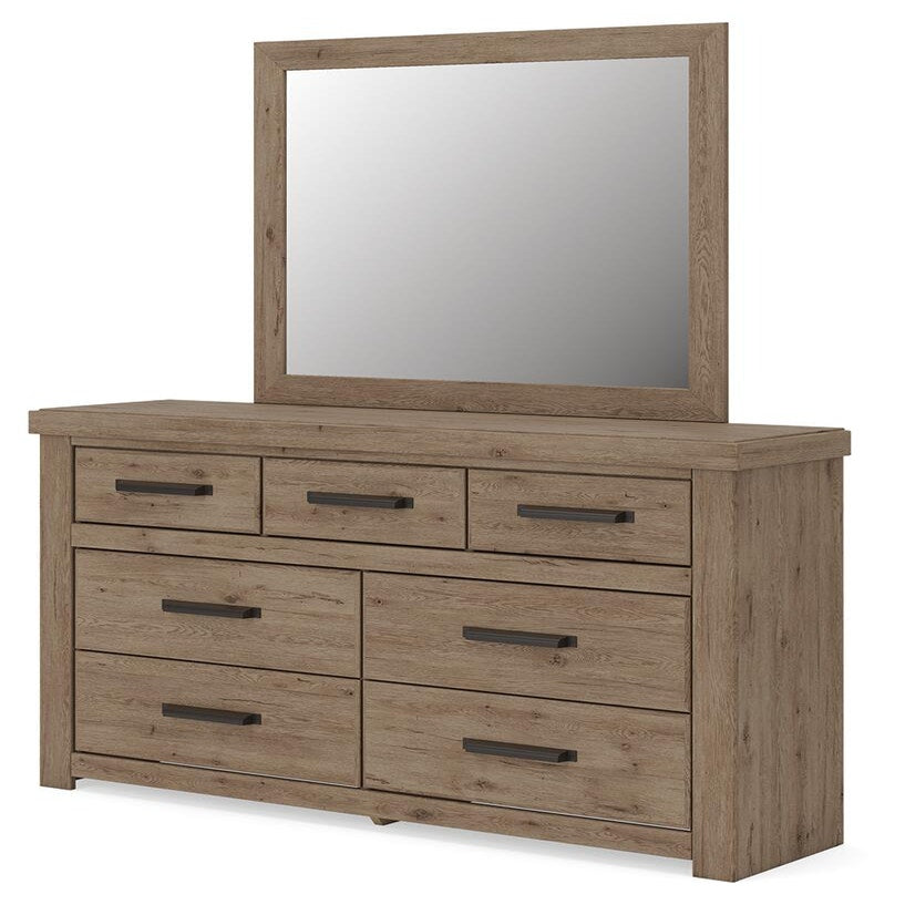Oliandon Queen Panel Bed, Dresser and Mirror (PCB2844-SI) - Image 8