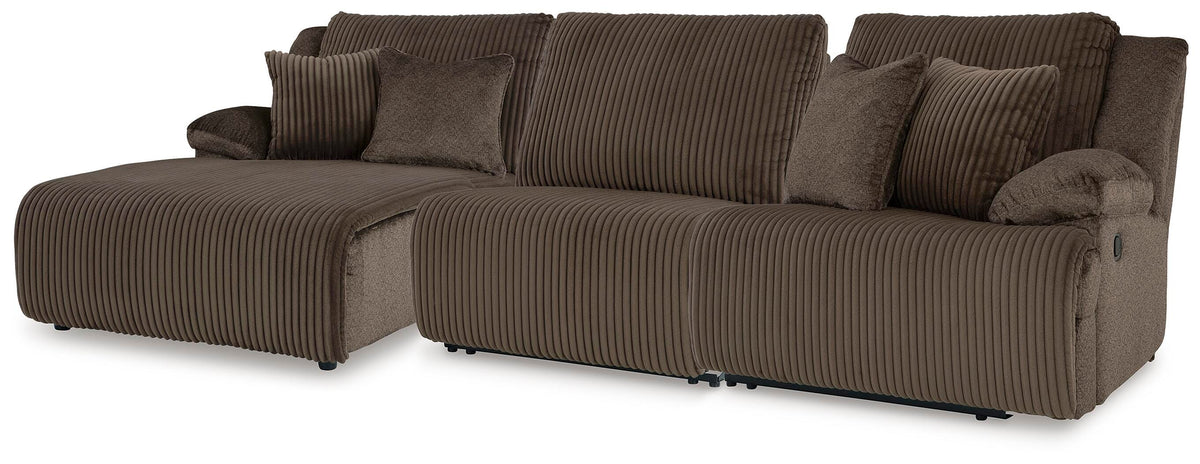 Top Tier 3-Piece Reclining Sofa Chaise Sectional (92705-SI)