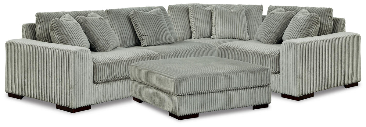 Lindyn 4-Piece Sectional and Ottoman (21105-SI)