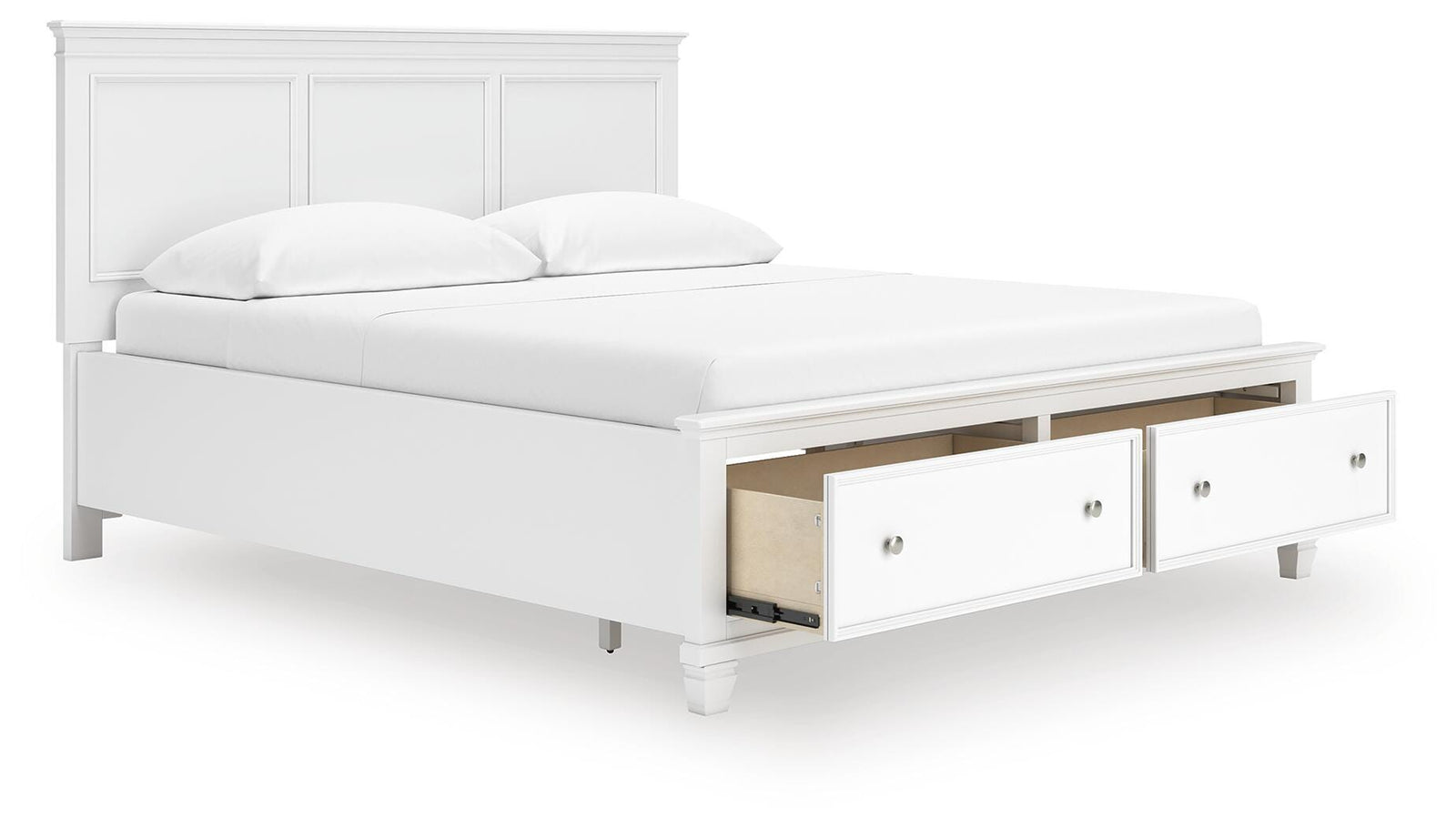 Fortman Panel Storage Bed - White  (B680-SI) - Image 3
