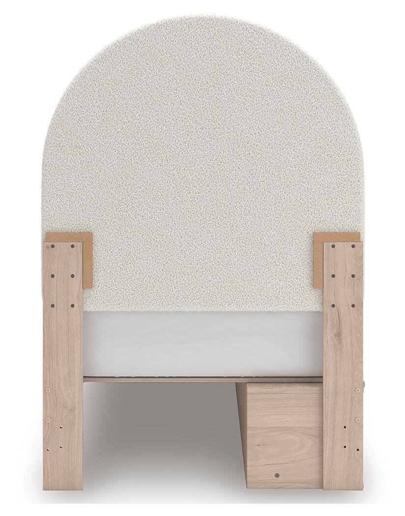 Arloster Twin Upholstered Panel Bed with Storage (PCB1566-SI) - Image 6