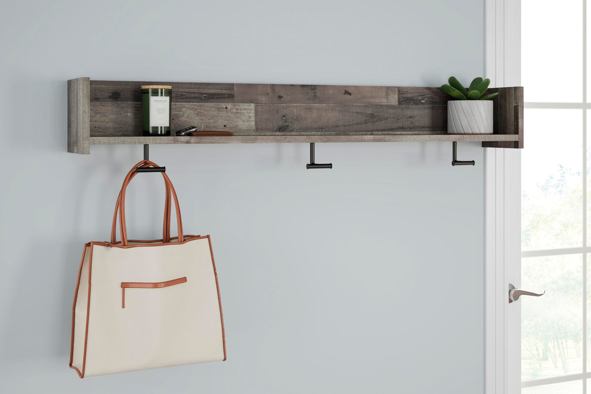 Neilsville Wall Mounted Coat Rack with Shelf (EA2120-SI) - Image 7