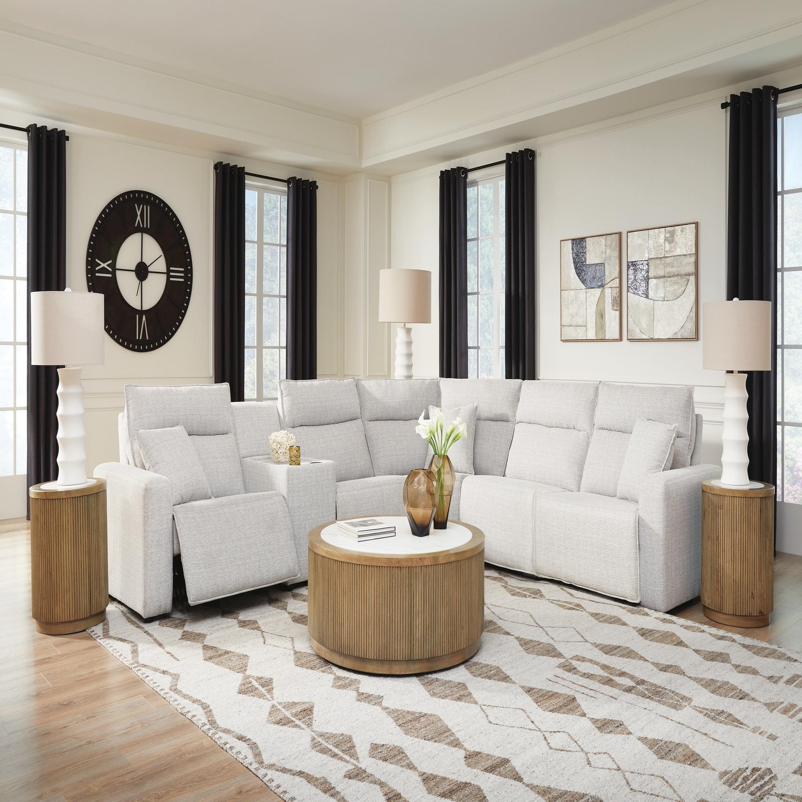 Modmax II 6-Piece Power Reclining Sectional with Console (65907-SI) - Image 3