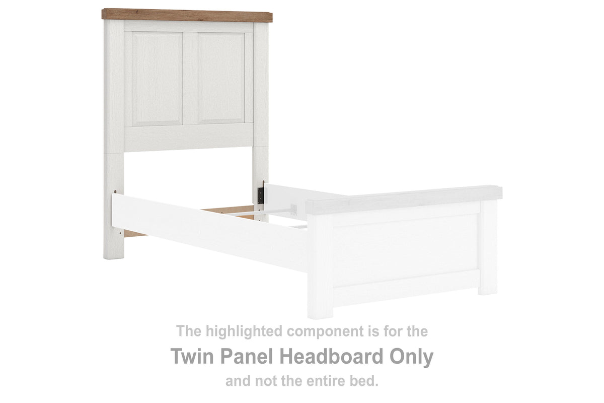Savonport Panel Headboard (Youth) - White/Brown  (B4615-SI)