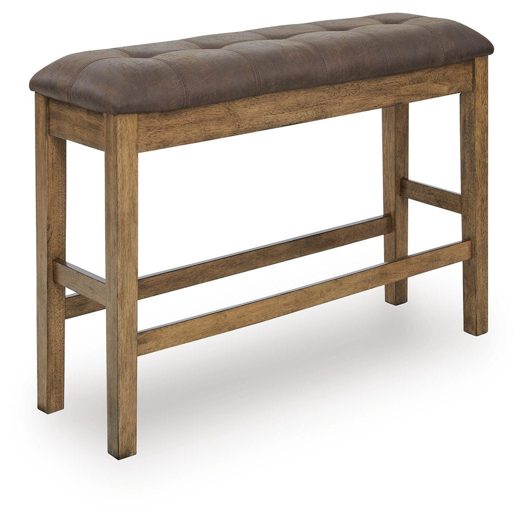 Urbinforte Counter Height Extension Dining Table, 4 Barstools and Bench (PCD592-SI) - Image 3