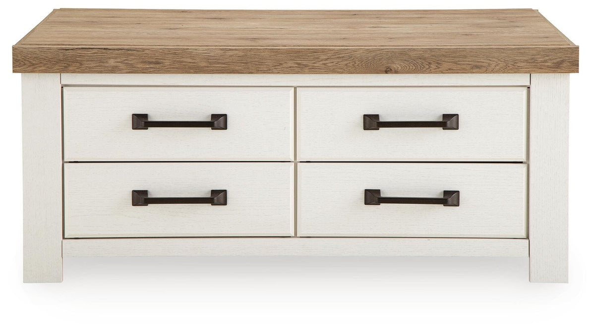 Savonport Coffee Table - White/Brown  (T4615-SI) - Image 3