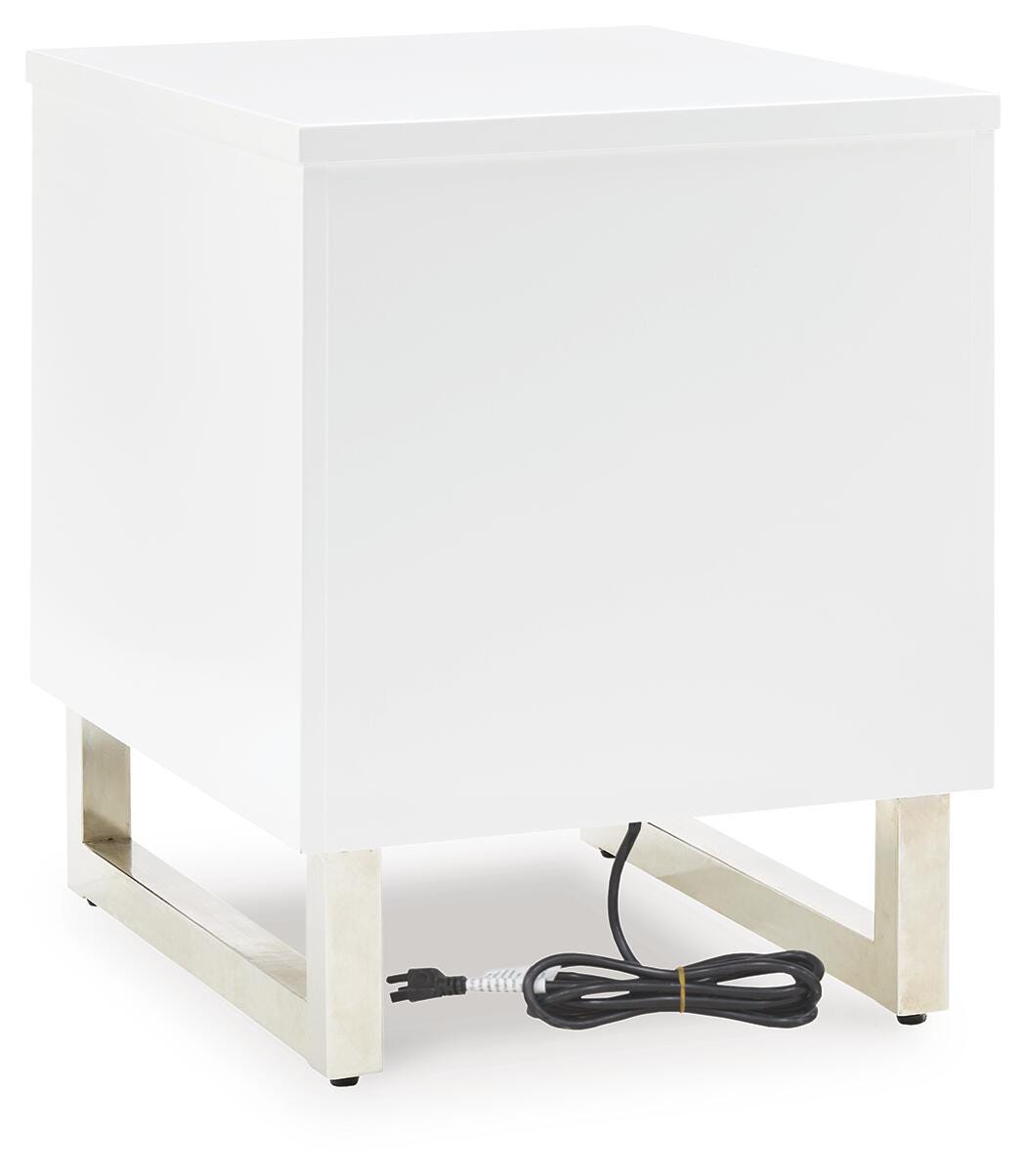 Gardoni Coffee Table and 2 Chairside End Tables - White/Black  (T756-SI) - Image 12