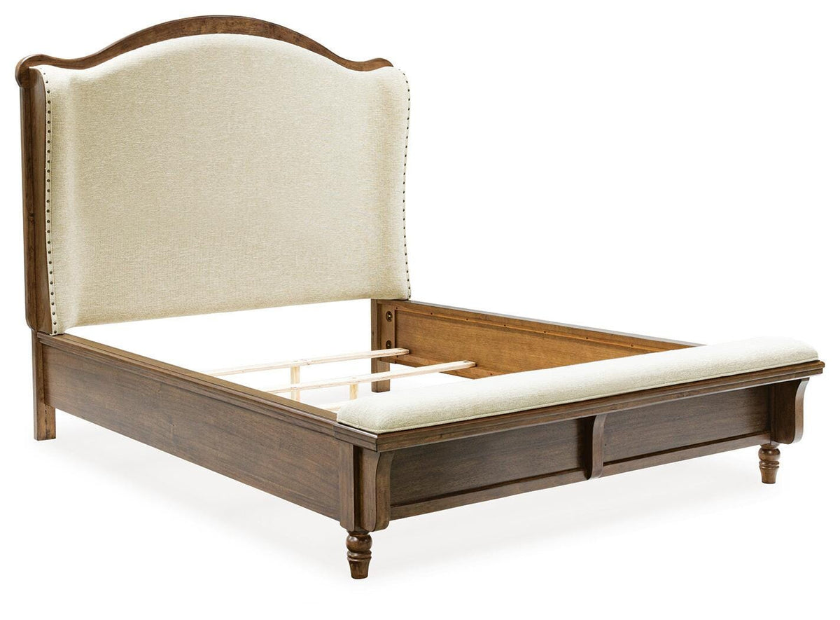 Sturlayne Upholstered Panel Bed - Brown  (B787-SI)