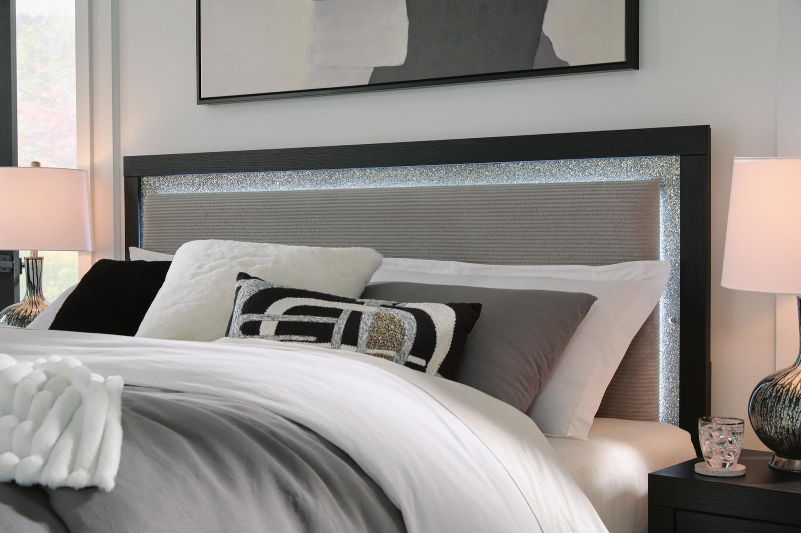 Maeling King Upholstered Panel Headboard (PCB1115-SI) - Image 10