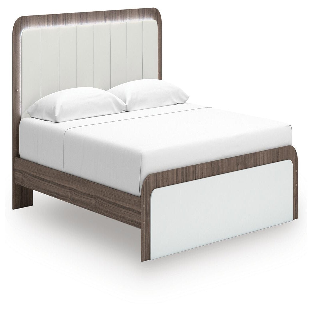 Kendanport King Upholstered Bed, Dresser and Nightstand (PCB1108-SI) - Image 11