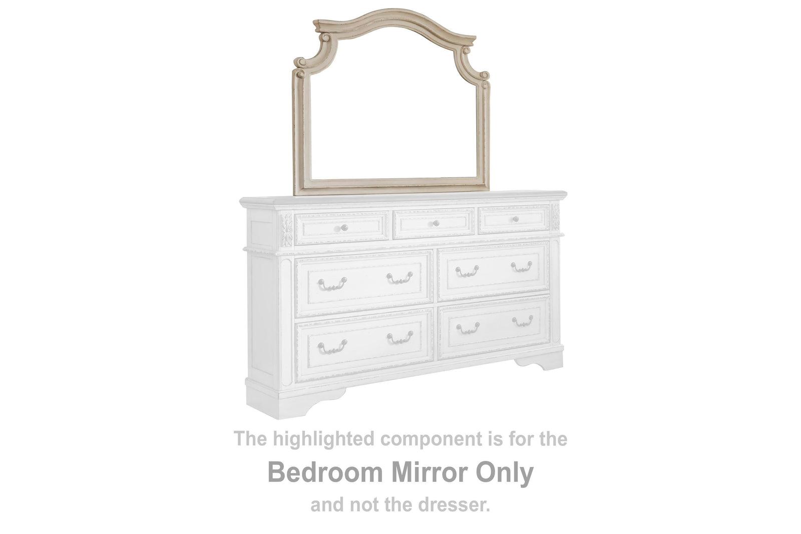 Realyn Bedroom Mirror - Chipped White  (B743-SI) - Image 3