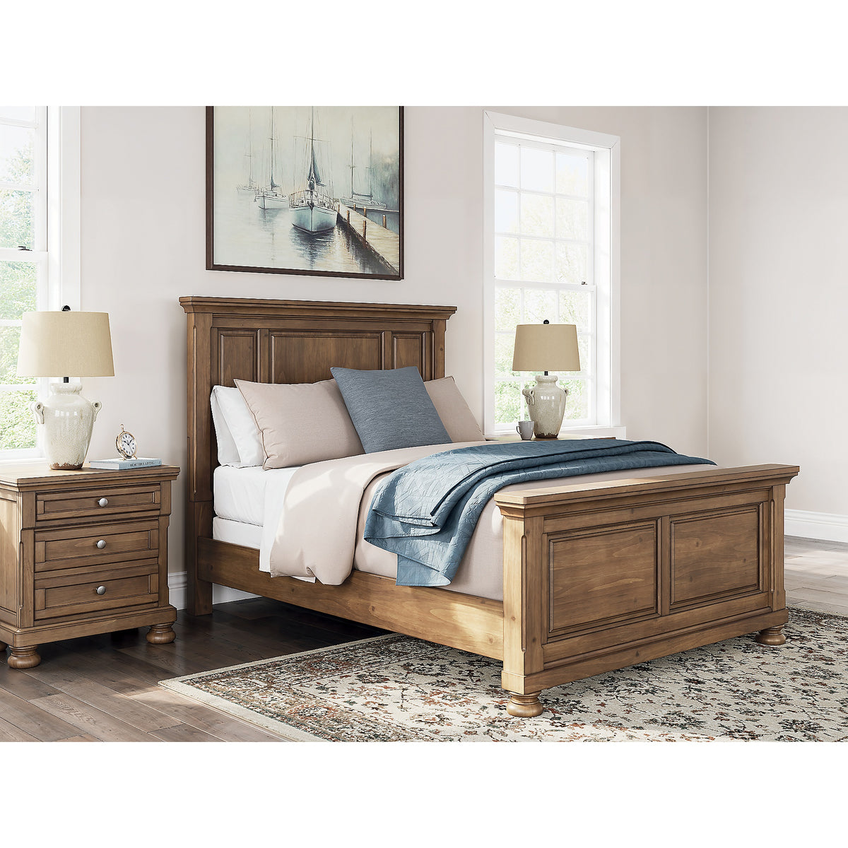 Feddinger Queen Panel Bed, Dresser and Mirror (PCB779-SI) - Image 18