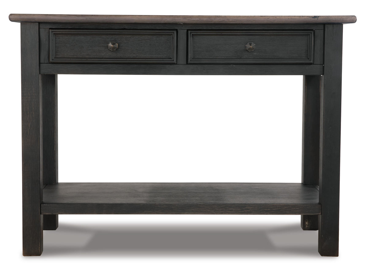 Tyler Creek Sofa/Console Table - Grayish Brown/Black  (T736-SI) - Image 4