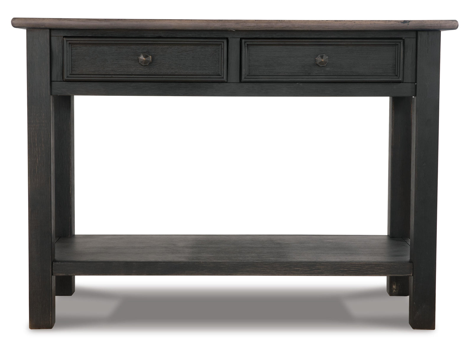 Tyler Creek Sofa/Console Table - Grayish Brown/Black  (T736-SI) - Image 4