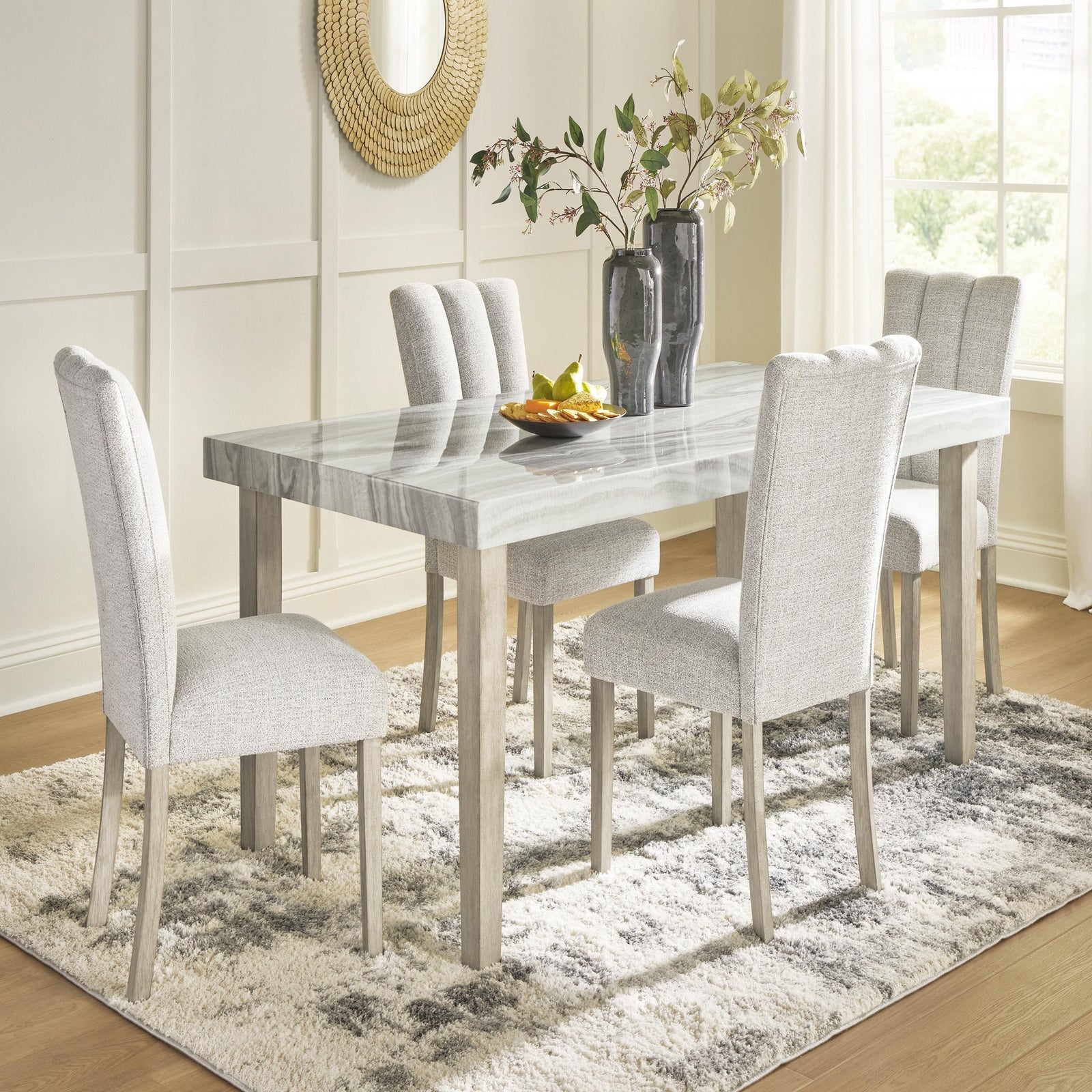 Larawyn Dining Table and 4 Chairs (PCD575-SI) - Image 2