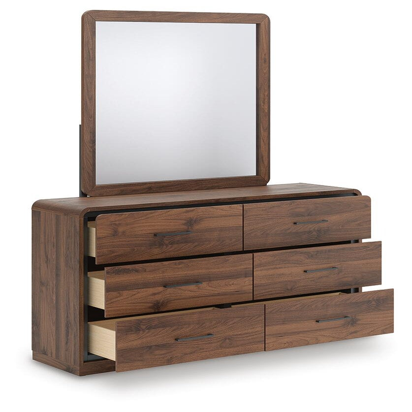 Fortlorn King Panel Bed, Dresser, Mirror and Nightstand (PCB386-SI) - Image 4